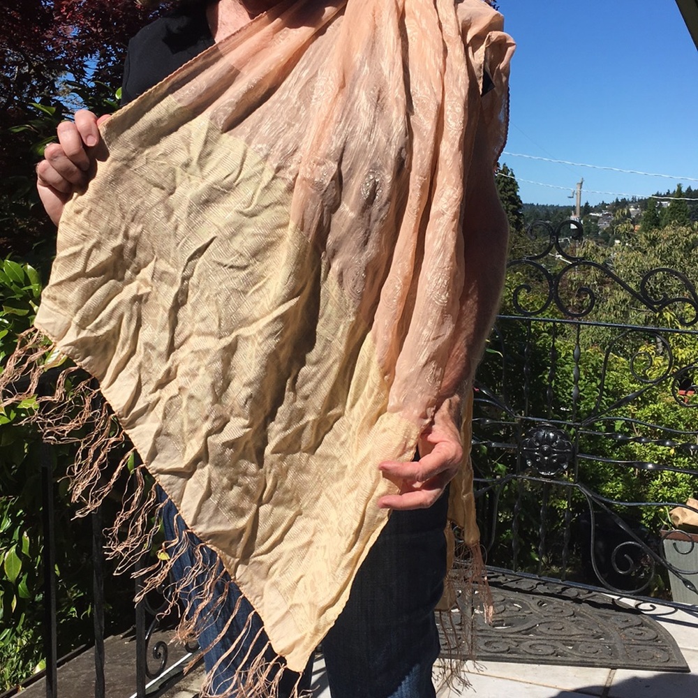 Large delicate peach scarf